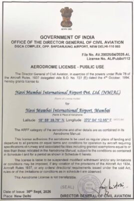 नवी मुंबई अंतर्राष्ट्रीय हवाई अड्डा; 8 अक्टूबर 2025 को उद्घाटन, जानें खास बातें और ताजा अपडेट