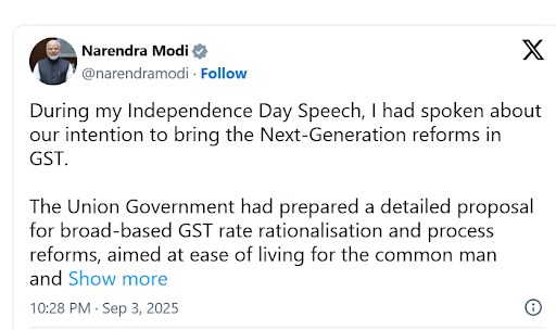 जीएसटी सुधार से किफायती आवास को प्रोत्साहन; नई दरें 22 सितंबर 2025 से होगी लागू